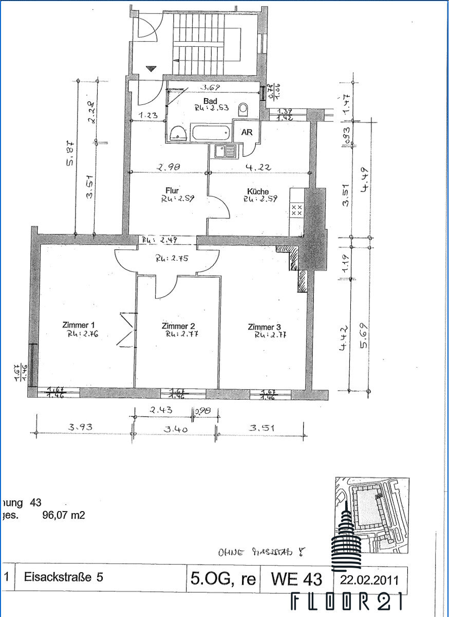 Wohnung zum Kauf 535.000 € 3 Zimmer 96,1 m²<br/>Wohnfläche Friedenau Berlin / Schöneberg 10827