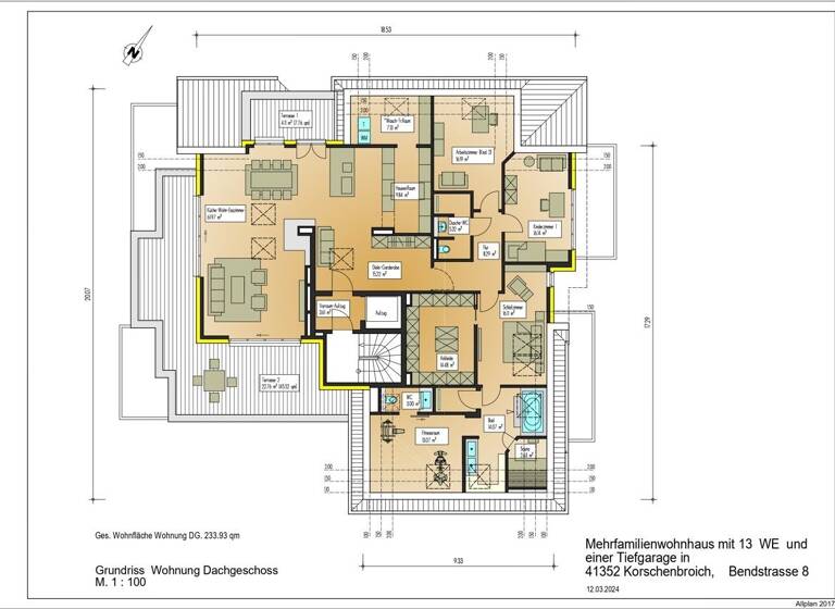 Penthouse zum Kauf 1.190.000 € 6 Zimmer 233 m² Glehn Korschenbroich 41352