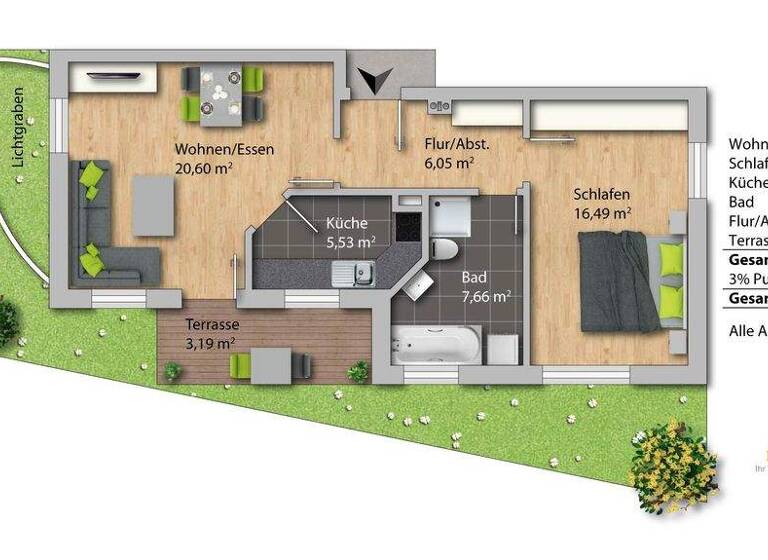 Wohnung zum Kauf 199.000 € 2 Zimmer 57,7 m² 1. Geschoss Thannhausen 86470