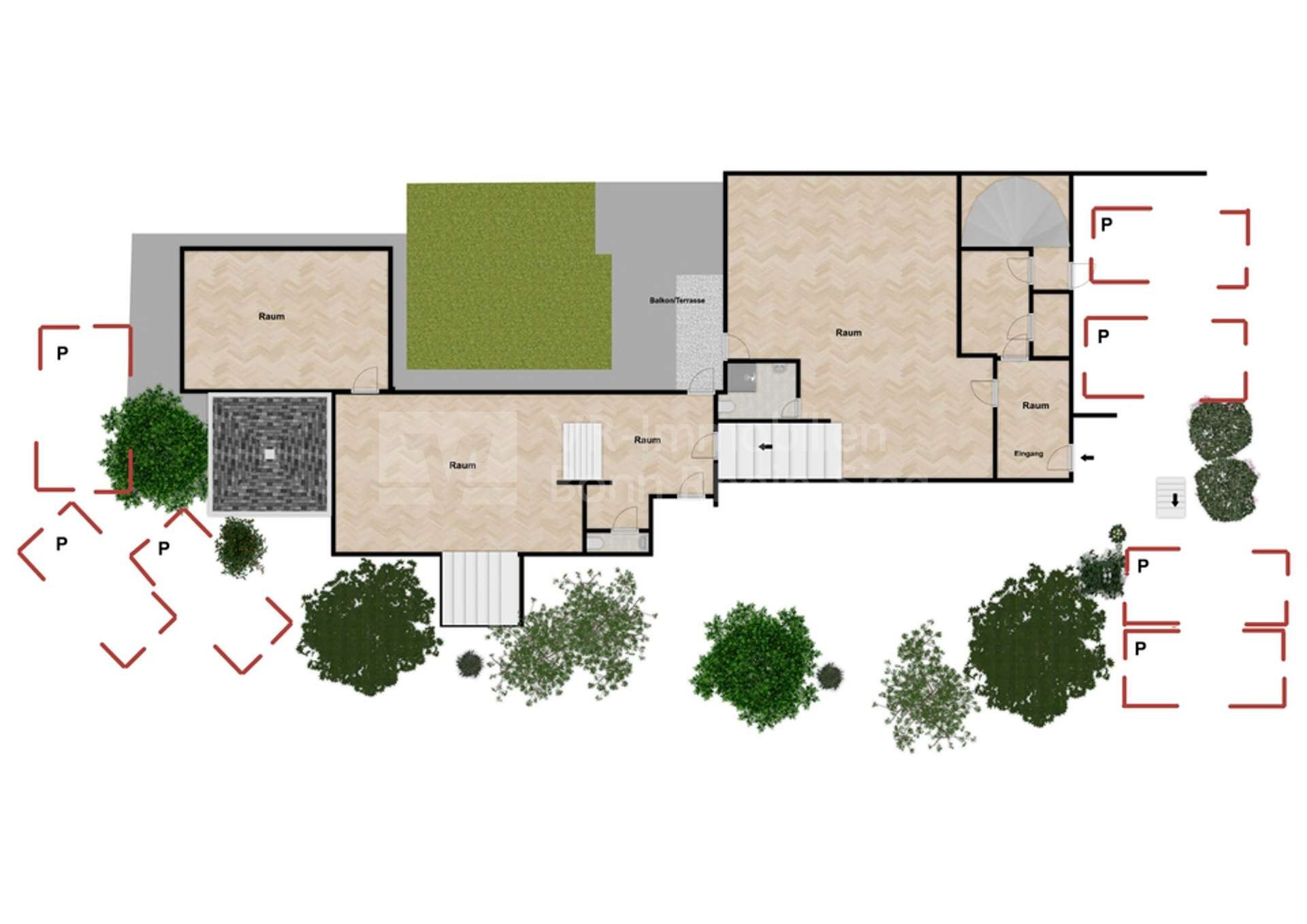 Büro-/Praxisfläche zur Miete 4.000 € 11 Zimmer 343,9 m²<br/>Bürofläche Hennef Hennef (Sieg) 53773