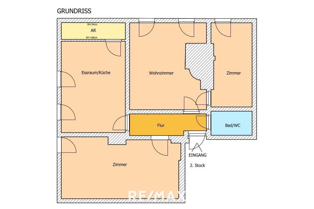 Wohnung zur Miete 430 € 3 Zimmer 86 m²<br/>Wohnfläche 2.<br/>Geschoss Bruck an der Mur 8600