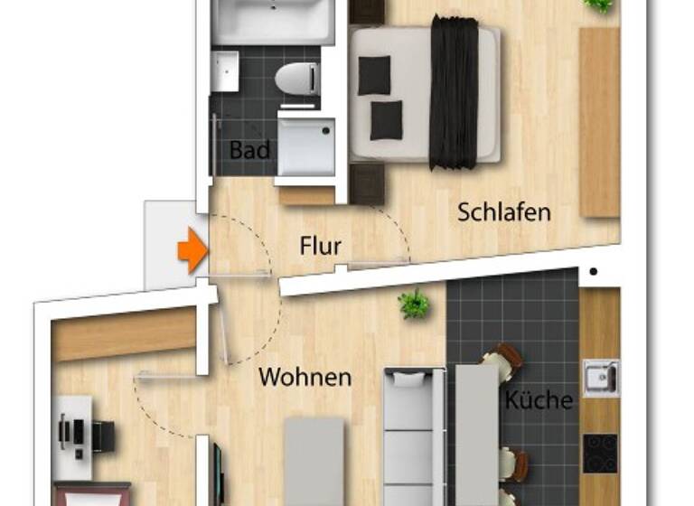 Wohnung zur Miete 547 € 3 Zimmer 62,5 m²<br/>Wohnfläche 1.<br/>Geschoss 01.06.2025<br/>Verfügbarkeit Braunschweiger Str. 13 Sudenburg Magdeburg 39112