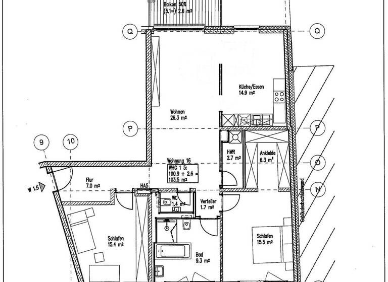 Wohnung zur Miete 1.400 € 3,5 Zimmer 100 m² Geschoss 1/3 frei ab 13.04.2026 Altstadt Weimar 99423