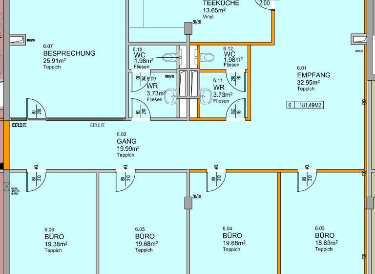 Bürofläche zur Miete 10 € 181,5 m² Bürofläche Urfahr Linz 4040