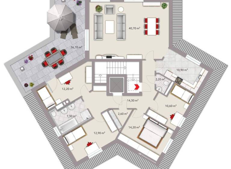 Penthouse zum Kauf 549.000 € 5 Zimmer 136 m² frei ab sofort Freisenbruch Essen 45279