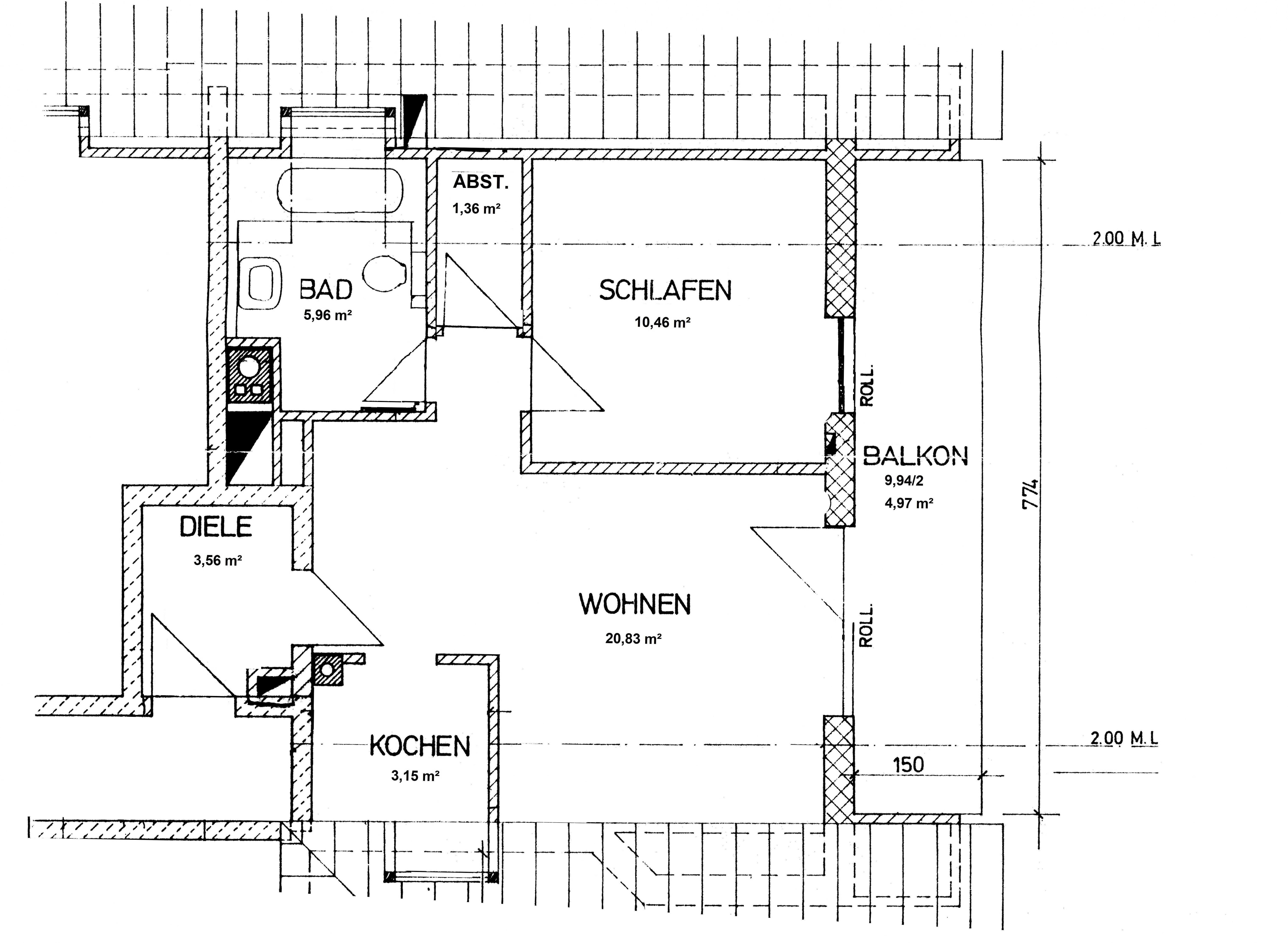 Wohnung zum Kauf 255.000 € 2 Zimmer 48,8 m²<br/>Wohnfläche ab sofort<br/>Verfügbarkeit Düwellstr. 43 Freising Freising 85354