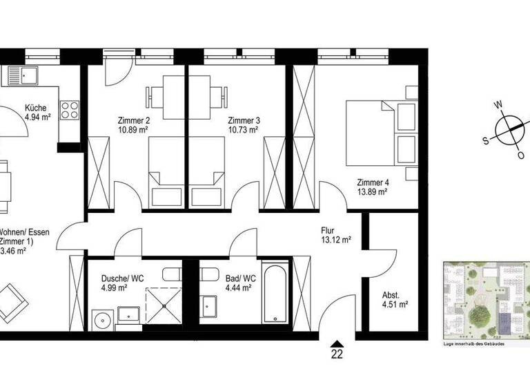 Wohnung zum Kauf - Erstbezug provisionsfrei 728.000 € 4 Zimmer 94 m² 1. Geschoss Haslach Freiburg 79115