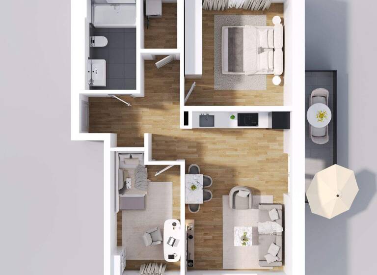 Wohnung zum Kauf provisionsfrei als Kapitalanlage geeignet 546.000 € 2 Zimmer 57,8 m² Schloßstrasse 13 Ismaning 85737