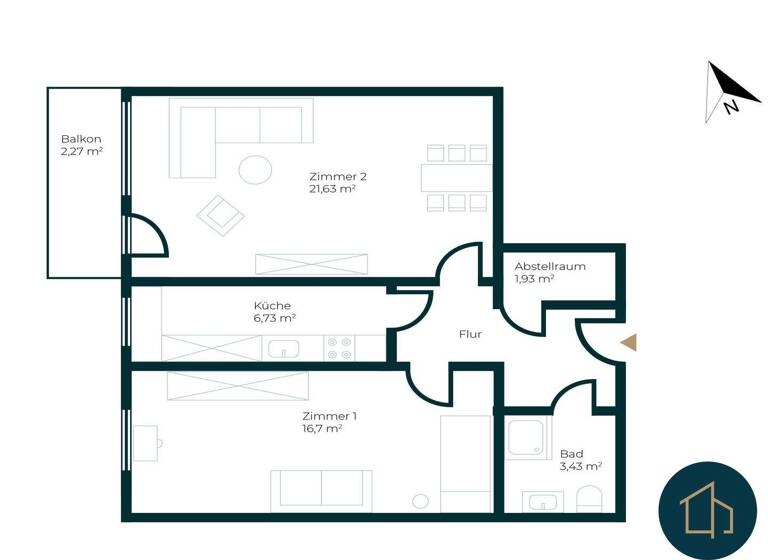 Wohnung zum Kauf 229.000 € 2 Zimmer 59 m² 6. Geschoss Garstedt Norderstedt 22848