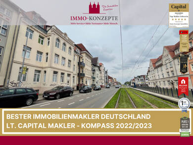 Wohnung zum Kauf 104.600 € 2 Zimmer 46 m² Dachgeschoss Lübecker Straße 184 Weststadt Schwerin 19059
