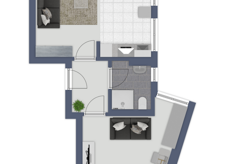 Wohnung zur Miete 449 € 2 Zimmer 58 m² 1. Geschoss frei ab sofort Krummer Weg 17 Lutherstadt Wittenberg 06886