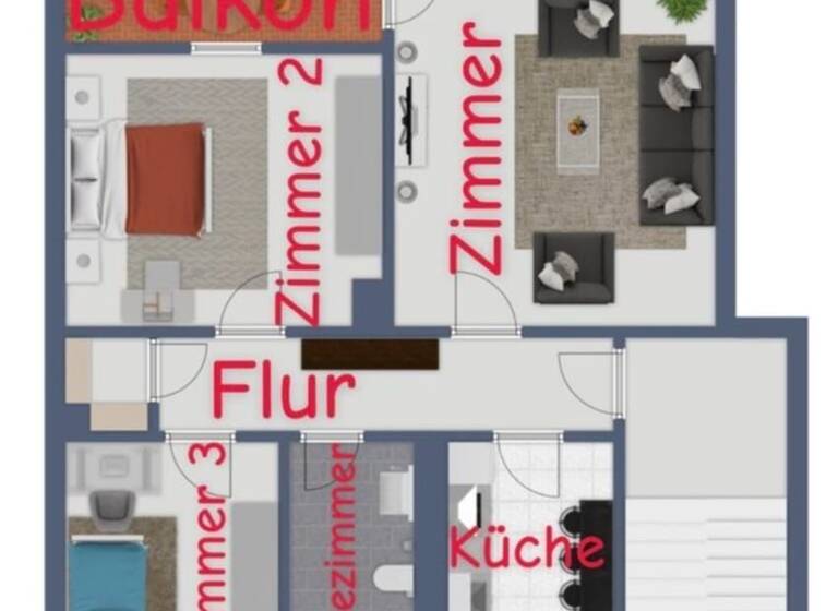 WG-Zimmer zur Miete 540 € 3,5 Zimmer 67 m² Geschoss 2/3 frei ab sofort Breloh Munster 29633