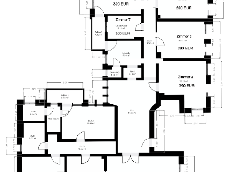 WG-Zimmer zur Miete 300 € 303 m² 1. Geschoss Badstraße 28 Innenstadt Fürth 90762