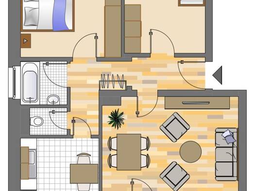 Wohnung zur Miete 249 € 3 Zimmer 68 m² 1. Geschoss Stormstraße 54 Geisweid Siegen 57078