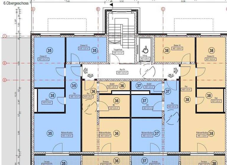 Studio zur Miete - Erstbezug 787 € 1 Zimmer 35,8 m² 6. Geschoss frei ab sofort Kurt-Eisner-Straße 59 Südvorstadt Leipzig 04275