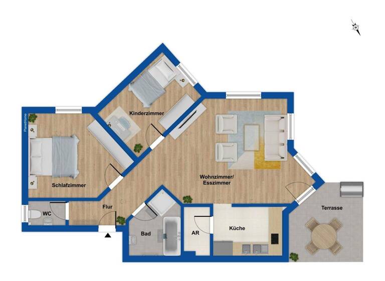 Wohnung zum Kauf 165.000 € 3 Zimmer 80 m² Schrozberg 74575
