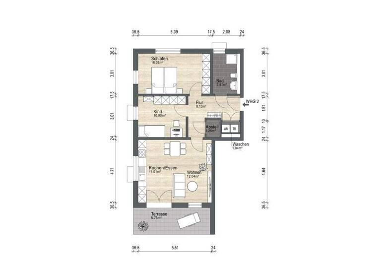 Wohnung zum Kauf - Erstbezug 454.900 € 3 Zimmer 75 m² EG Altenfurt Nürnberg 90475
