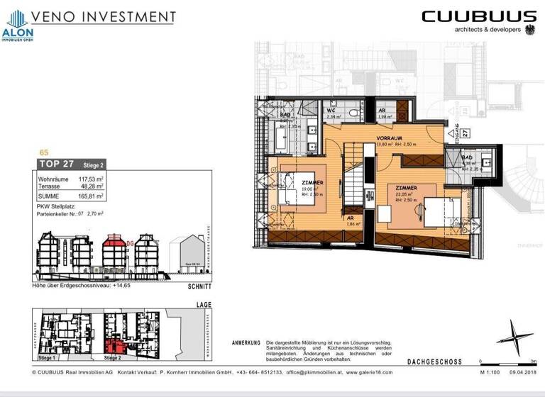 Wohnung zum Kauf 1.629.205 € 3,5 Zimmer 117,5 m² Wien 1180