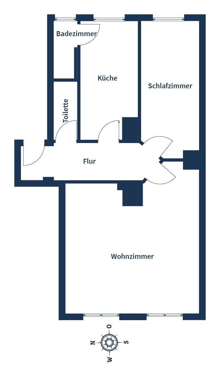 Wohnung zum Kauf 107.500 € 2 Zimmer 59,5 m²<br/>Wohnfläche 2.<br/>Geschoss Ilversgehofen Erfurt 99089