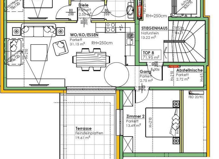 Wohnung zum Kauf - Neubau 509.000 € 3 Zimmer 72 m²<br/>Wohnfläche Bergheim 5101