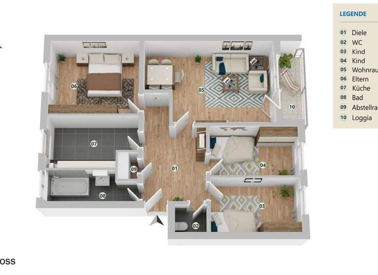 Wohnung zum Kauf 155.000 € 4 Zimmer 82,5 m² Lotte 49504