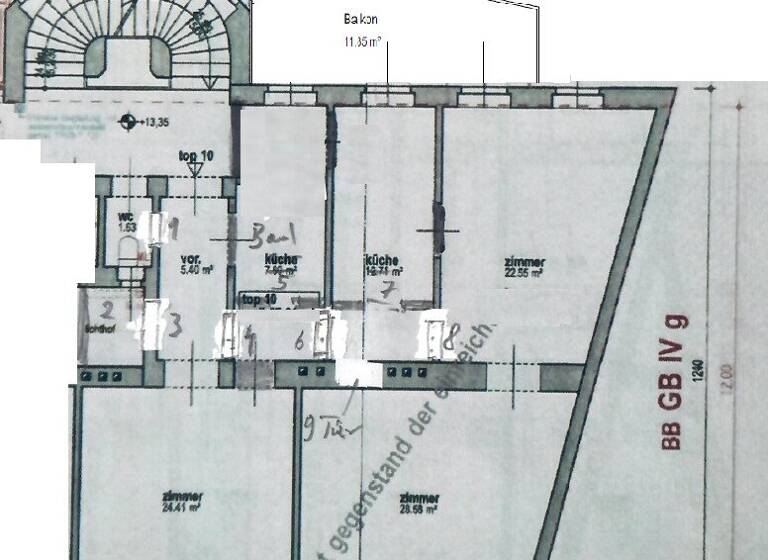 Wohnung zum Kauf 589.000 € 3 Zimmer 104,5 m² 3. Geschoss Linke Wienzeile 156 Wien 1060