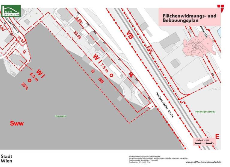 Grundstück zum Kauf 675.000 € 1.290 m² Grundstück Heiligenstädter Straße 387 Wien 1190
