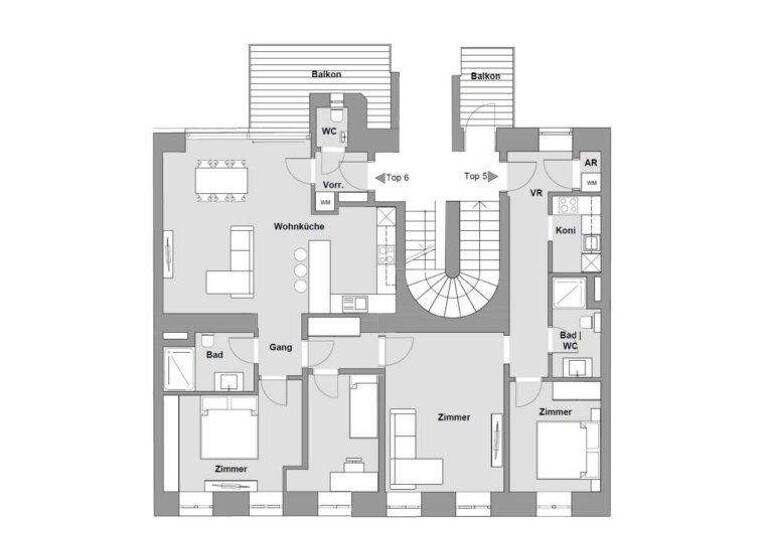 Wohnung zum Kauf 1.050.000 € 5 Zimmer 123,1 m² 2. Geschoss Wien 1180