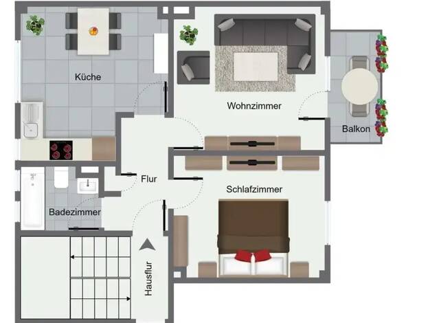 Wohnung zum Kauf 199.000 € 2 Zimmer 62 m² EG frei ab sofort Im Brücherfeld 8 Gremberghoven Köln 51149