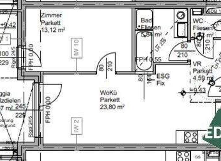Wohnung zur Miete 1.170 € 2 Zimmer 3. Geschoss frei ab 01.05.2026 Wien 1020