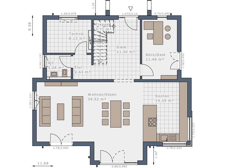 Einfamilienhaus zum Kauf provisionsfrei 560.800 € 5 Zimmer 180 m² 518 m² Grundstück Winden 56379