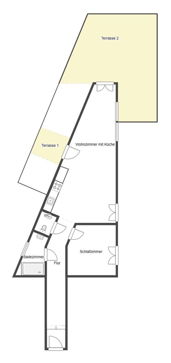 Wohnung zum Kauf 349.500 € 2 Zimmer 59,1 m²<br/>Wohnfläche 1.<br/>Geschoss Wien 1120