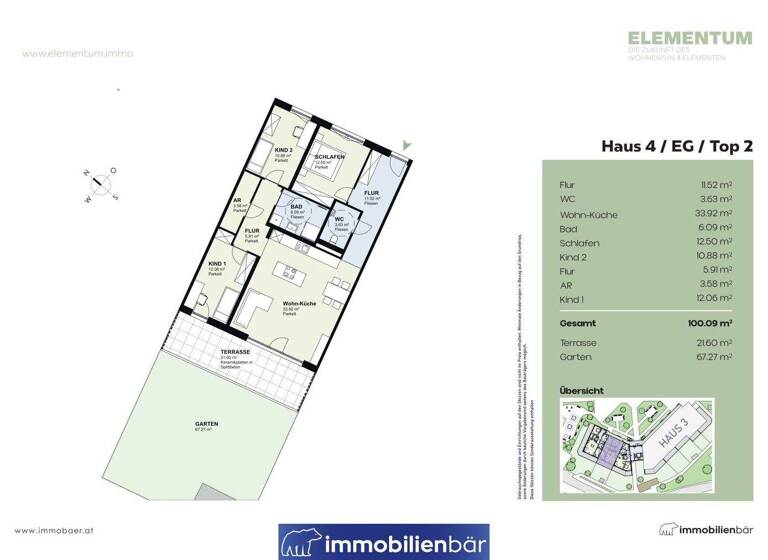 Wohnung zum Kauf - Erstbezug 619.000 € 4 Zimmer 100,1 m² EG Marchtrenk 4614