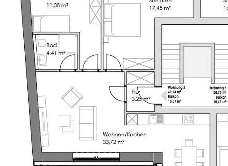 Wohnung zum Kauf 365.500 € 3 Zimmer 72,5 m²<br/>Wohnfläche 2.<br/>Geschoss Abdenastraße 2 Stadtzentrum Emden 26721