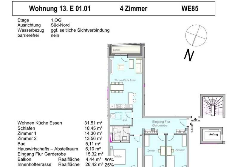 Wohnung zum Kauf - Erstbezug provisionsfrei 450.000 € 4 Zimmer 113,2 m² 1. Geschoss Gaarden-Ost Kiel 24143