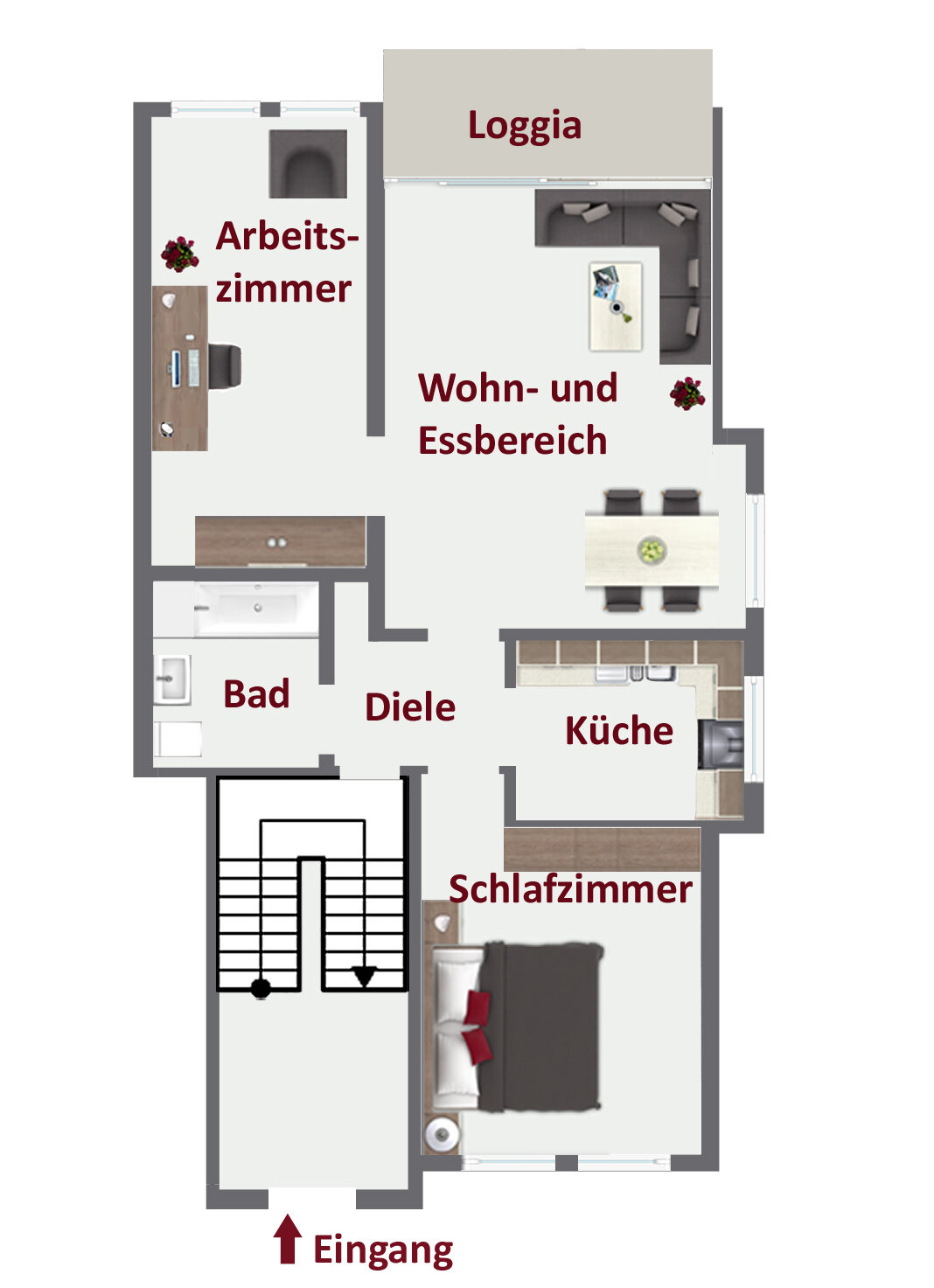 Wohnung zum Kauf 249.000 € 3 Zimmer 68 m²<br/>Wohnfläche 2.<br/>Geschoss Hansenstraße 29 Wahllokal 80 Siegburg 53721