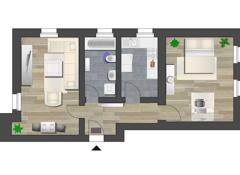 Wohnung zur Miete 270 € 2 Zimmer 53,5 m² 1. Geschoss Nevoigtstr. 5 Reichenbrand Chemnitz 09117
