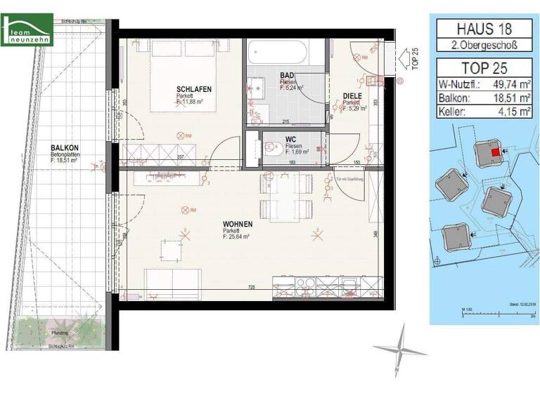 Wohnung zur Miete 551 € 2 Zimmer 49,9 m² 2. Geschoss frei ab 01.05.2026 Olga-Rudel-Zeynek-Gasse 18 Straßgang Graz 8054