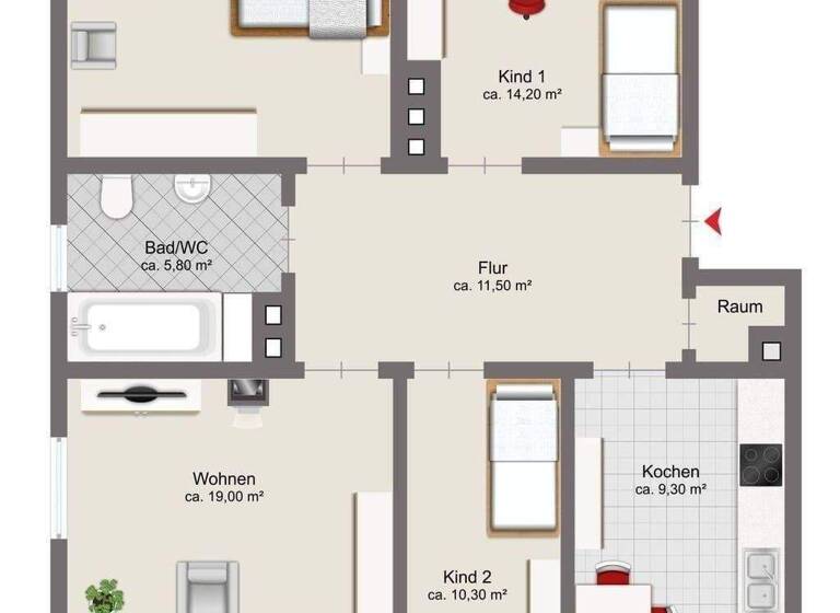 Wohnung zum Kauf provisionsfrei als Kapitalanlage geeignet 299.900 € 4 Zimmer 90 m² Waldkraiburg 84478