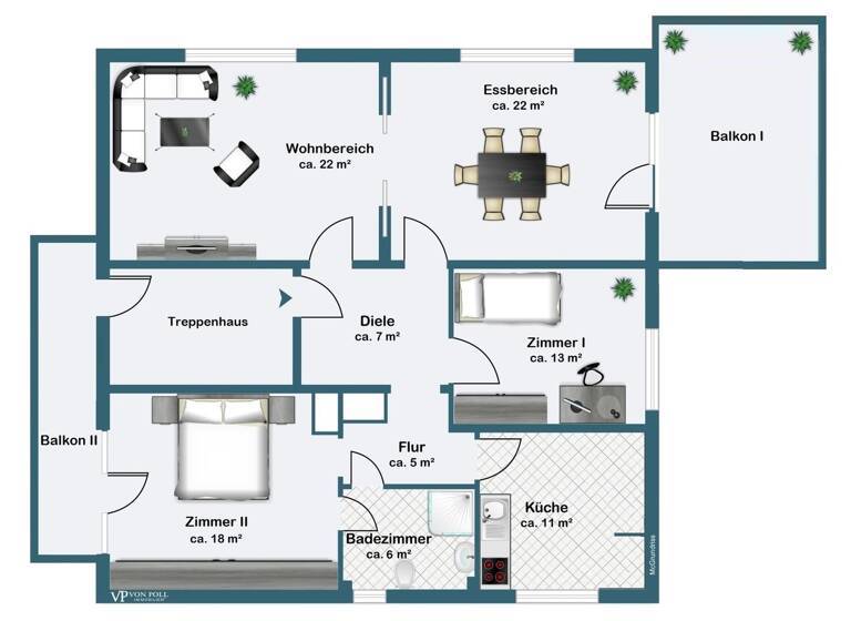 Wohnung zum Kauf 580.000 € 4 Zimmer 111 m² 1. Geschoss Dornbusch Frankfurt am Main 60431