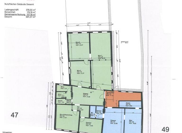 Büro zur Miete 1.650 € 165 m² Bürofläche Bergstraße 48 Altstadt Celle 29221