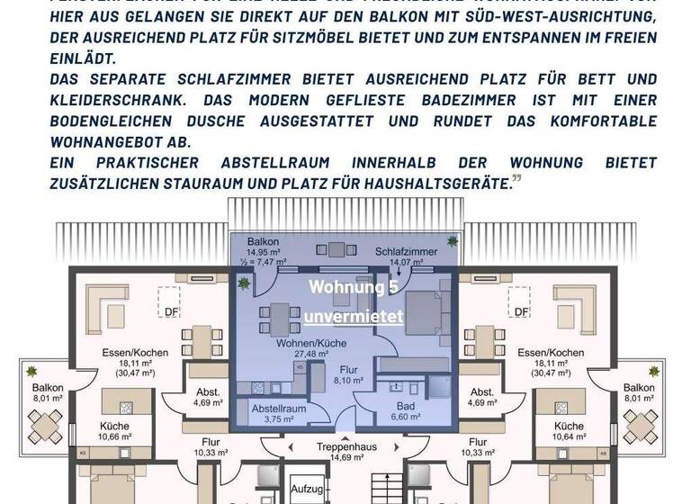 Wohnung zur Miete - Erstbezug 1.000 € 2 Zimmer 68 m² 2. Geschoss frei ab 01.06.2026 Hohenfelder Straße 1 Innenstadt Osterholz-Scharmbeck 27711