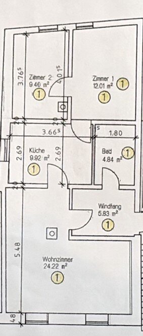 Wohnung zum Kauf 173.500 € 3 Zimmer 74 m²<br/>Wohnfläche Merklingen Weil der Stadt 71263