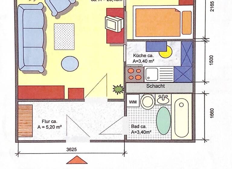 Wohnung zur Miete 188 € 1 Zimmer 34,7 m²<br/>Wohnfläche EG<br/>Geschoss Heinrich-Mauersberger-Ring 6a Limbach-Oberfrohna Limbach-Oberfrohna 09212