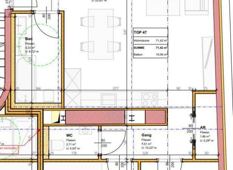 Wohnung zur Miete - Erstbezug 1.363 € 3 Zimmer 69,7 m² Wien 1100