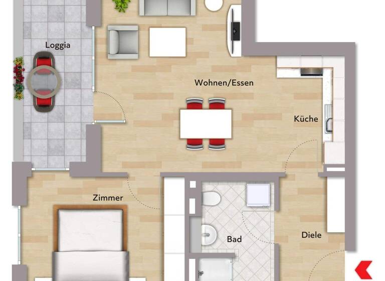 Wohnung zur Miete - Erstbezug 1.124 € 2 Zimmer 59,2 m² 2. Geschoss frei ab sofort Leonberg 71229