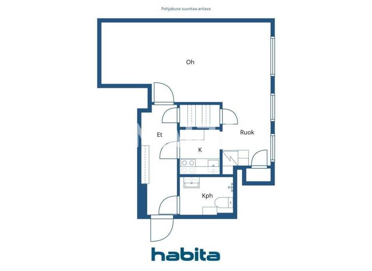 Studio zur Miete 600 € 1 Zimmer 40 m² 4. Geschoss Kaivokatu 18 Kotka 48100