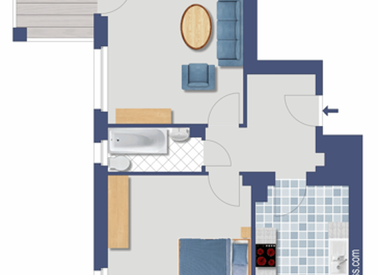 Wohnung zum Kauf provisionsfrei 189.700 € 2 Zimmer 57,8 m² EG Walliser Straße 15 Reinickendorf Berlin 13407