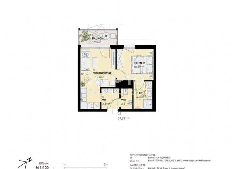 Wohnung zum Kauf - Erstbezug provisionsfrei 246.500 € 2 Zimmer 37,3 m² 3. Geschoss Gerasdorf bei Wien 2201