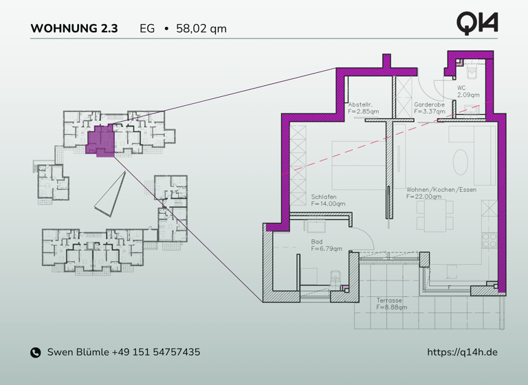Wohnung zum Kauf - Erstbezug provisionsfrei 252.790 € 2 Zimmer 59,5 m² EG frei ab 01.07.2027 Ilztalstraße 14 Hutthurm 94116